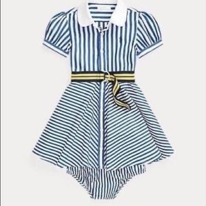 Baby girl 3 piece shirt dress set